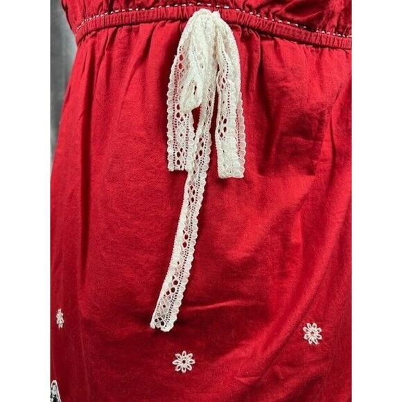 Charlotte Russe Embroidered Sleeveless Red Top Size M - Picture 4 of 6